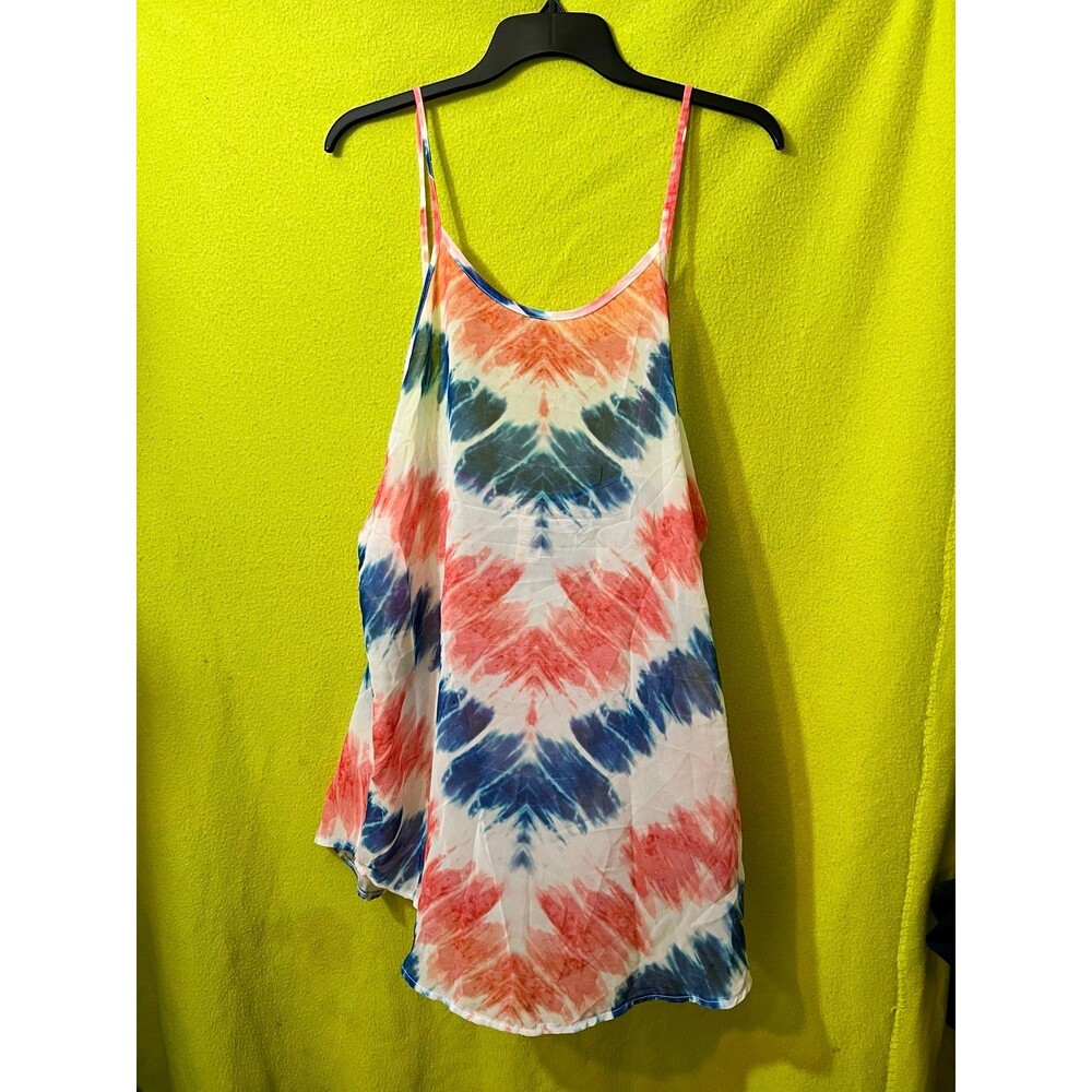 OP Swimwear Americana Tie Dye Coverup Tank Dress Swim NWT L